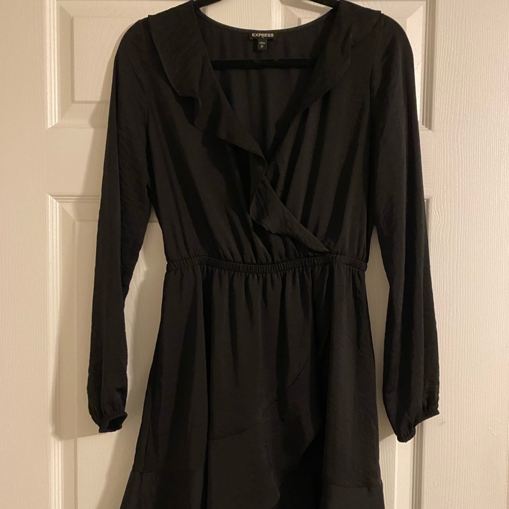 Express black long sleeve dress